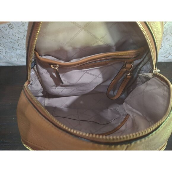 EUC Michael Kors Rhea Medium Pebbled Brown Leather Backpack-Excellent Condition! - Picture 12 of 14